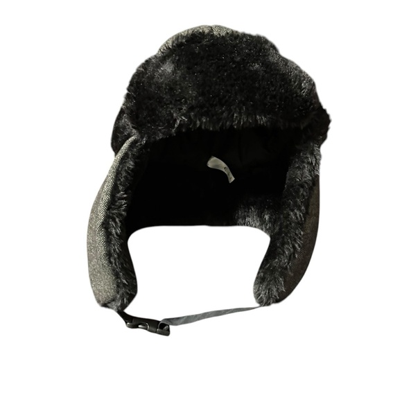 Northwest Territory Mens Black Tweed Trapper Hat w Flaps Cold Weather Hunt OSFM - Picture 3 of 5